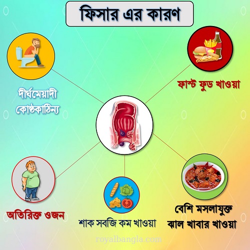 এনাল ফিসার এর লক্ষণ 